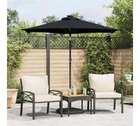 Parasol deporte vidaxl toile en polyester carre 225 x 225 mat en acier Noir
