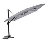 Parasol déportée 3 x 3 m inclinable 5 positions gris clair - jardideco