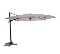 Parasol déportée carré inclinable 5 positions ecru chiné - 3 x 3 m - jardideco