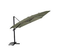 Parasol Déportée Carré Inclinable 5 Positions Vert Chiné - 3 X 3 M - Jardideco Multicolore