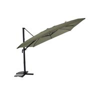 Parasol déportée carré inclinable 5 positions vert chiné - 3 x 3 m - jardideco