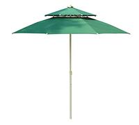 Parasol d'extérieur Φ2,3 m/7,5 Pieds, Grand Parasol, Parasol à Double Toit résistant au Soleil, Coupe-Vent et Anti-Pluie, Parapluie de terrasse, Convient pour terrasse, Jardin, Balcon, Plage