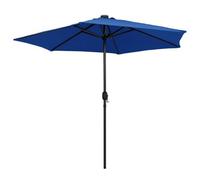 Parasol d'extérieur avec led et mât en aluminium 270 cm bleu Helloshop26 02_000