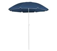Parasol d'extérieur avec mât en acier 180 cm bleu Helloshop26 02_0008200