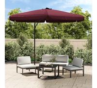 Parasol d'Extérieur avec Mât en Acier Pare-soleil Abri de Soleil Vert vidaXL