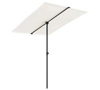 Parasol d'extérieur avec mât en aluminium 2 x 1,5 m blanc sable Helloshop26 02_
