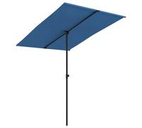Parasol d'extérieur avec mât en aluminium 2 x 1,5 m bleu azuré Helloshop26 02_0