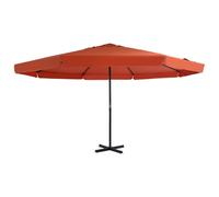 Parasol d'extérieur avec mât en aluminium 500 cm orange Helloshop26 02_0008108