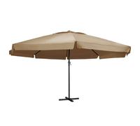 Parasol d'extérieur avec mât en aluminium 600 cm taupe Helloshop26 02_0008240