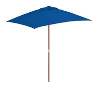 Parasol d'extérieur avec mât en bois 150 150 x 200 x 235 cm bois bleue