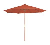 Parasol d'Extérieur avec Mât en Bois Anthracité Pare-soleil Jardin vidaXL