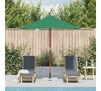 Parasol d'Extérieur avec Mât en Bois Pare-soleil Abri de Soleil Sable vidaXL