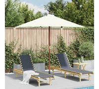 Parasol droit rectangulaire 200 x 150 toile en polyester mat en bois