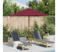 Parasol d'Extérieur avec Mât en Bois, Pare-soleil de Patio, Abri de Soleil, Parasol de Plage Jardin Terrasse Balcon, 44537