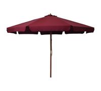 Parasol d'Extérieur avec Mât en Bois Pare-soleil Abri de Soleil Vert vidaXL