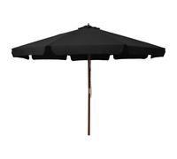 Parasol d'Extérieur avec Mât en Bois Pare-soleil Abri de Soleil Vert vidaXL