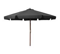 Parasol d'Extérieur avec Mât en Bois Pare-soleil Abri de Soleil Vert vidaXL