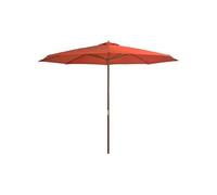 Parasol d'Extérieur avec Mât en Bois, Pare-soleil de Patio, Abri de Soleil, Parasol de Plage Jardin Terrasse Balcon, 44532