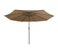 Parasol d'extérieur avec mât en métal 400 400 x 400 x 267 cm métal argentée