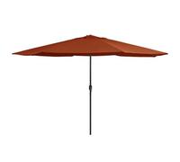 Parasol D'extérieur Avec Mât En Métal 400 Cm Terre Cuite Helloshop26 02_0008268 Multicolore