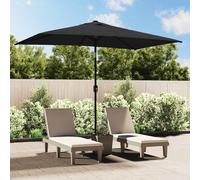 vidaXL Parasol avec mât en métal 300 x 200 cm Noir