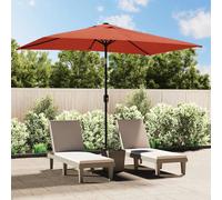 vidaXL Parasol avec mât en métal 300 x 200 cm Terre cuite
