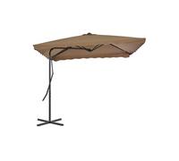Vidaxl Parasol D'extérieur Avec Poteau En Acier 250 X 250 Cm Taupe