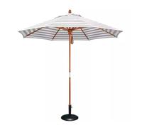 Parasol d'extérieur de 2,1 m avec pied, parasol de plage élégant pour piscine, jardin et terrasse, parasol bleu et blanc pour une relaxation parfaite en été
