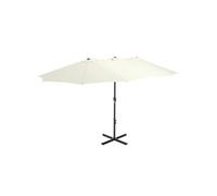 vidaXL Parasol d'extérieur et poteau en aluminium 460x270 cm sable