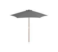 Vidaxl Parasol D'extérieur Avec Mât En Bois 270 Cm Anthracite