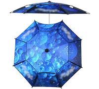 Parasol d'extérieur Parapluie imperméable Oxford épaissi, Parapluie de pêche de Protection Solaire Inclinable Universel à 360°, Facile à Installer (Color : Blue, Size : 2.4m)