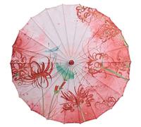 Parasol d'Halloween classique en papier huilé de style chinois imperméable à la pluie, parasol de Noël en papier floral multicolore et parasol en papier peint en bambou (J)
