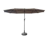 Parasol Double 2x4m Linai Taupe Marron