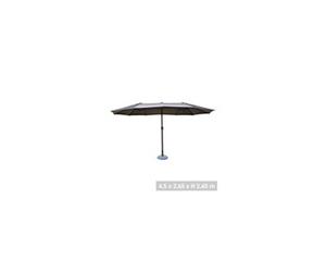 Parasol double 4,46x2,64xH2,44m gris anthracite - 153107