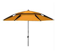 Parasol double de patio de 2,4 m - Octogonal cantilever protection UV pour extérieur, jardin, terrasse et patio - Facile à ouvrir et inclinable - Abri de pêche