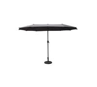 Parasol double gris droit ovale 2 x 3 m SIENA