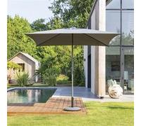 Parasol droit carré 2,5x2,5m Soya ardoise Hespéride Ardoise G