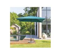 Parasol droit carré 2,5x2,5m Soya bleu canard Hespéride