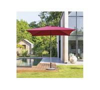 Parasol droit carré 2,5x2,5m Soya bordeaux Hespéride