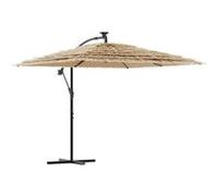 Parasol droit carré 246 x 246 cm - Toile polyester - Mât acier - Marron - Vidaxl marron