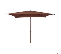 Parasol droit carré inclinable Soya 2,5x2,5m acajou - Hespéride