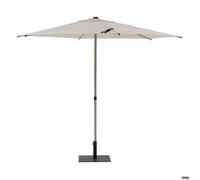 Parasol droit carré ""Soya"" argile & blé 2,7m en acier et polyester - Hespéride