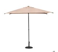 Parasol droit carré ""Soya"" blé 2,5x2,5m - Hespéride