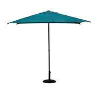 Parasol droit carré ""Soya"" bleu canard D2,5x2,5m en acier - Hespéride