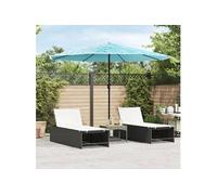 Parasol droit carre toile en polyester 324 x 324 mat en acier