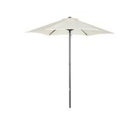 Outsunny Parasol droit ronde parasol de jardin Ø 2 m mât en aluminium 6 baleines métal et toile beige