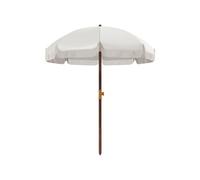 Parasol droit de plage jardin style bohème à franges UV40+ crème