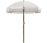 Parasol droit de plage jardin style bohème à franges UV40+ crème Crème G