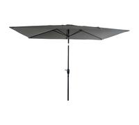 Parasol Droit HAPUNA rectangulaire 2x3m Gris avec manivelle. Parasol Droit inclinable.