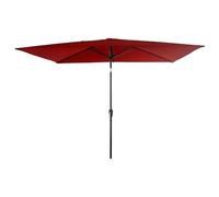 Parasol Droit HAPUNA rectangulaire 2x3m Rouge avec manivelle. Parasol Droit inclinable.